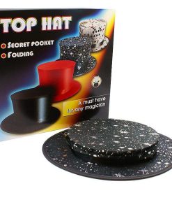 Folding Top Hat with Secret Pocket - Stars