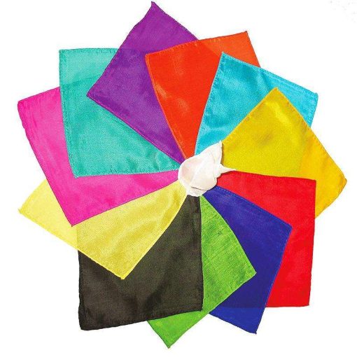 Silk Squares - 15 cm (6 inches) - Set of 12 Silks - Assorted dozen